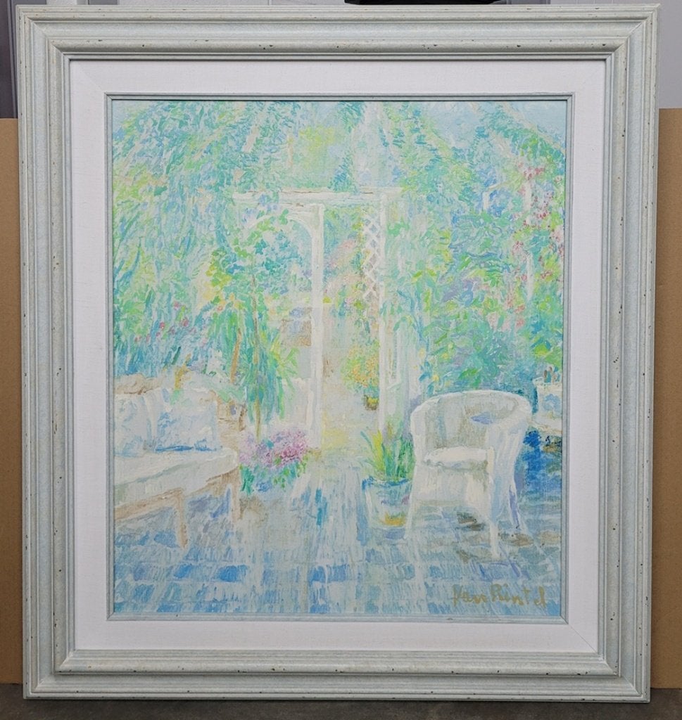 Theo VAN RINTEL, een zomers tuinterras, Antiek en Kunst, Ophalen