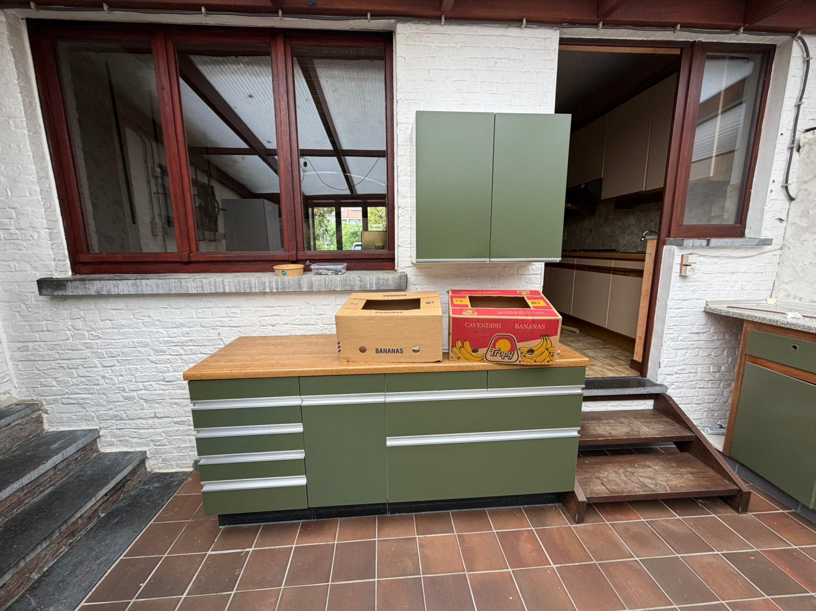 Vintage kasten en keuken, Enlèvement, Utilisé