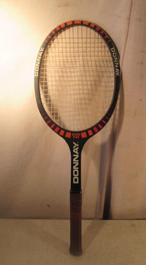 Prima Vintage Houten Tennis Racket - Donnay Borg Pro, Sport en Fitness, Ophalen of Verzenden, Zo goed als nieuw, Racket