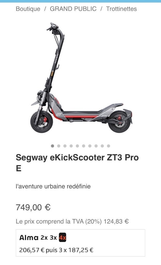 Trottinette électrique, Enlèvement, Neuf, Autres types, Segway Ninebot