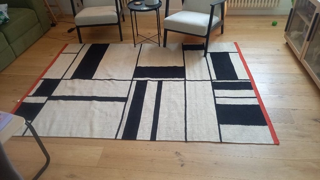 Wollen tapijt IKEA, 200 cm ou plus, Noir, 150 à 200 cm, Comme neuf