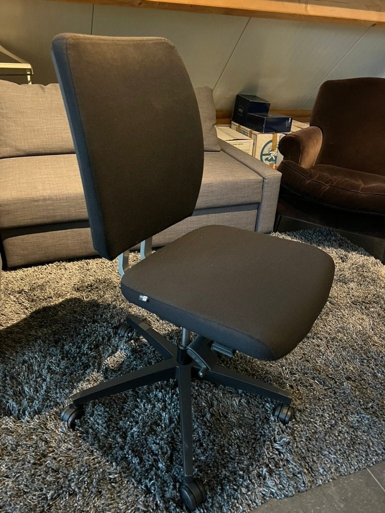 Viasit Ergonomic Office Chair – Black Fabric, Adjustable, Huis en Inrichting, Bureaustoelen, Gebruikt, Bureaustoel, Zwart, Ophalen