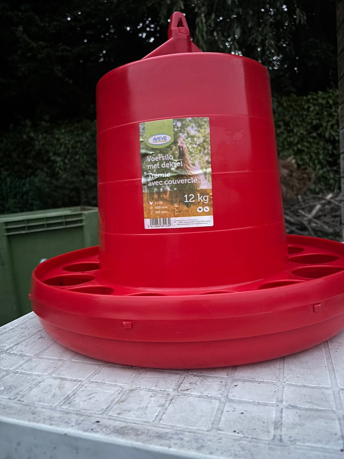 Voederbak kippen 12kg, Dieren en Toebehoren, Pluimvee | Toebehoren, Ophalen, Nieuw, Drinken en Voederen