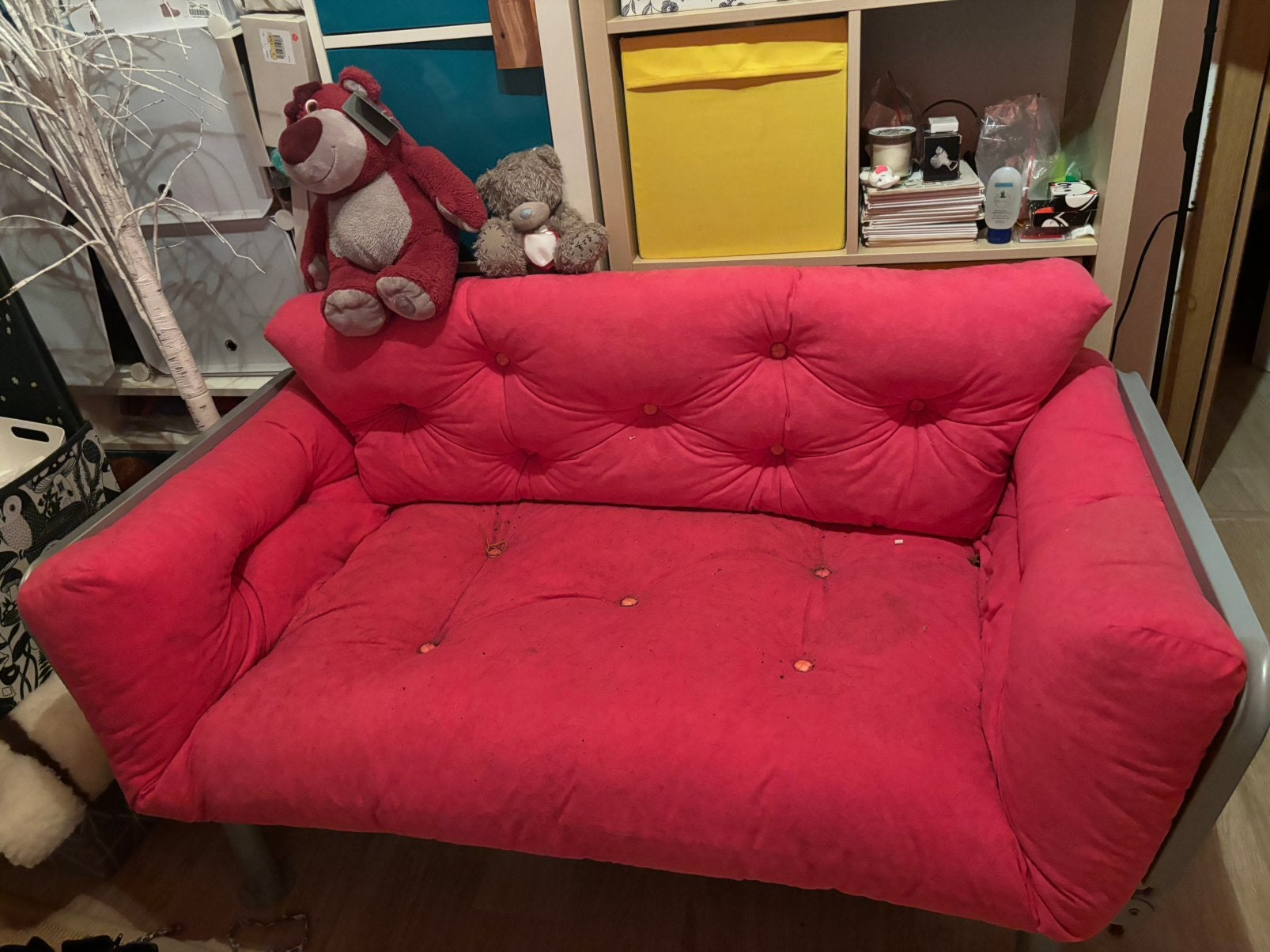 Zetel uitklapbaar tot bed, Ophalen, Gebruikt, Minder dan 75 cm, Tweepersoons