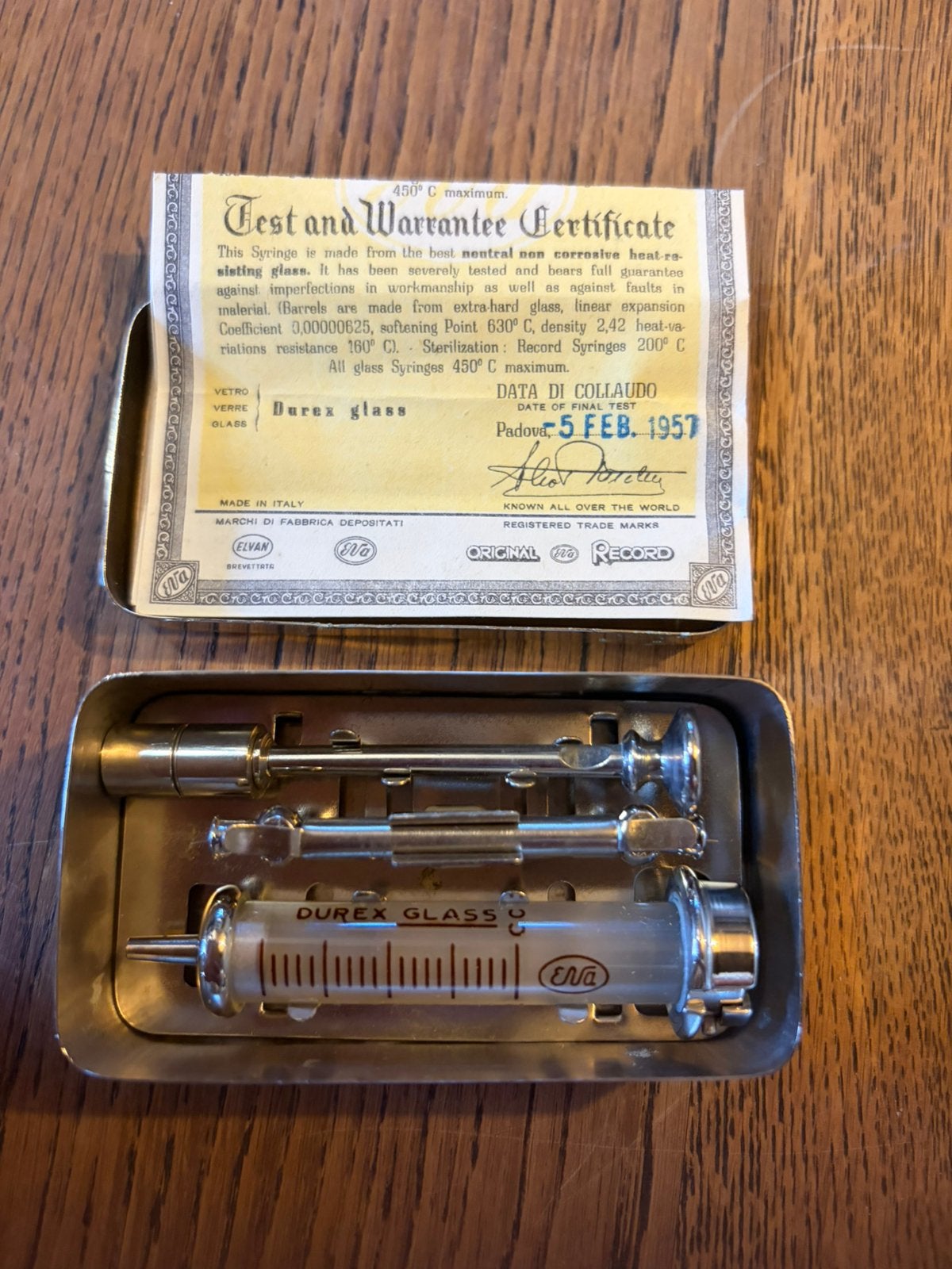 Medisch materiaal uit jaren ‘50 - Italy - certificaat, Ophalen