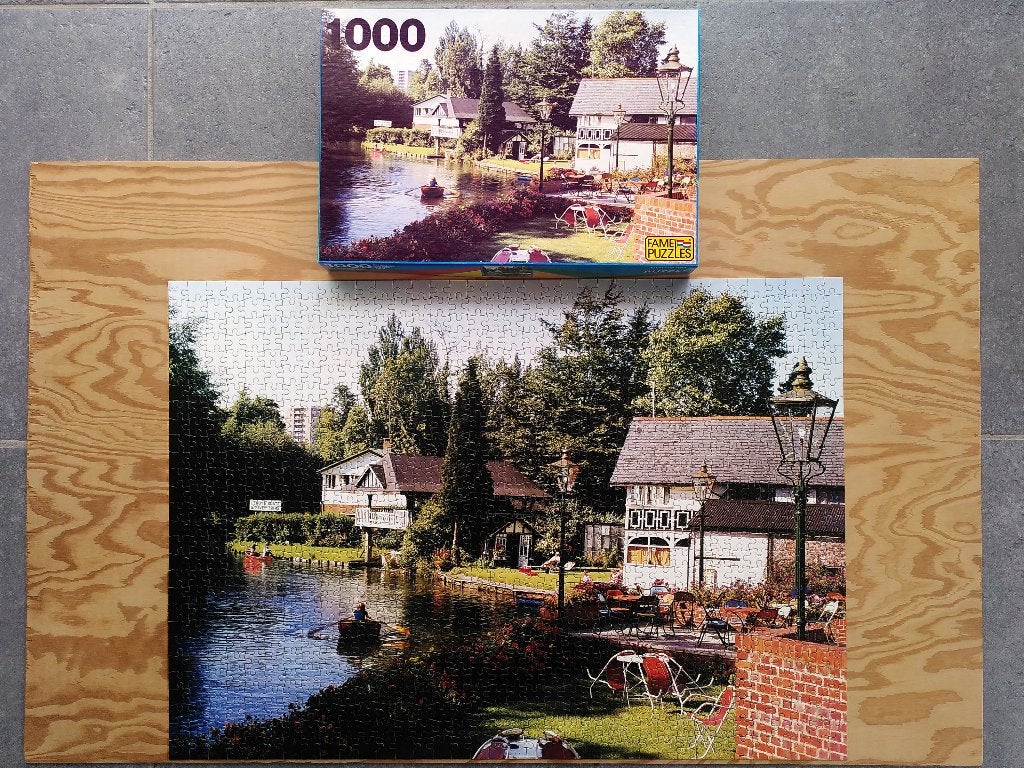 Puzzle 1000 pièces Fame - River Wey, Guildford, Surrey, Enlèvement ou Envoi, 500 à 1500 pièces, Utilisé, Puzzle