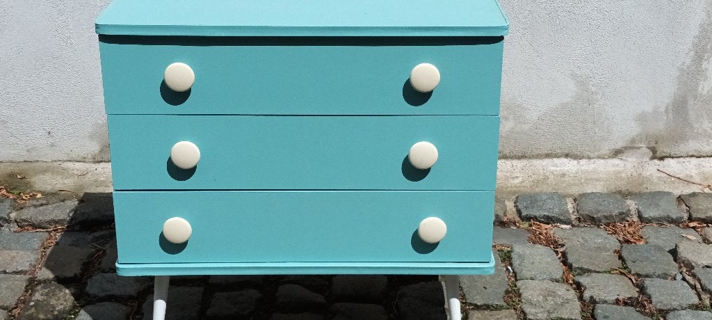 vintage commode, Maison & Meubles, Armoires | Commodes, 3 ou 4 tiroirs, 25 à 50 cm, Moins de 100 cm, Vintage