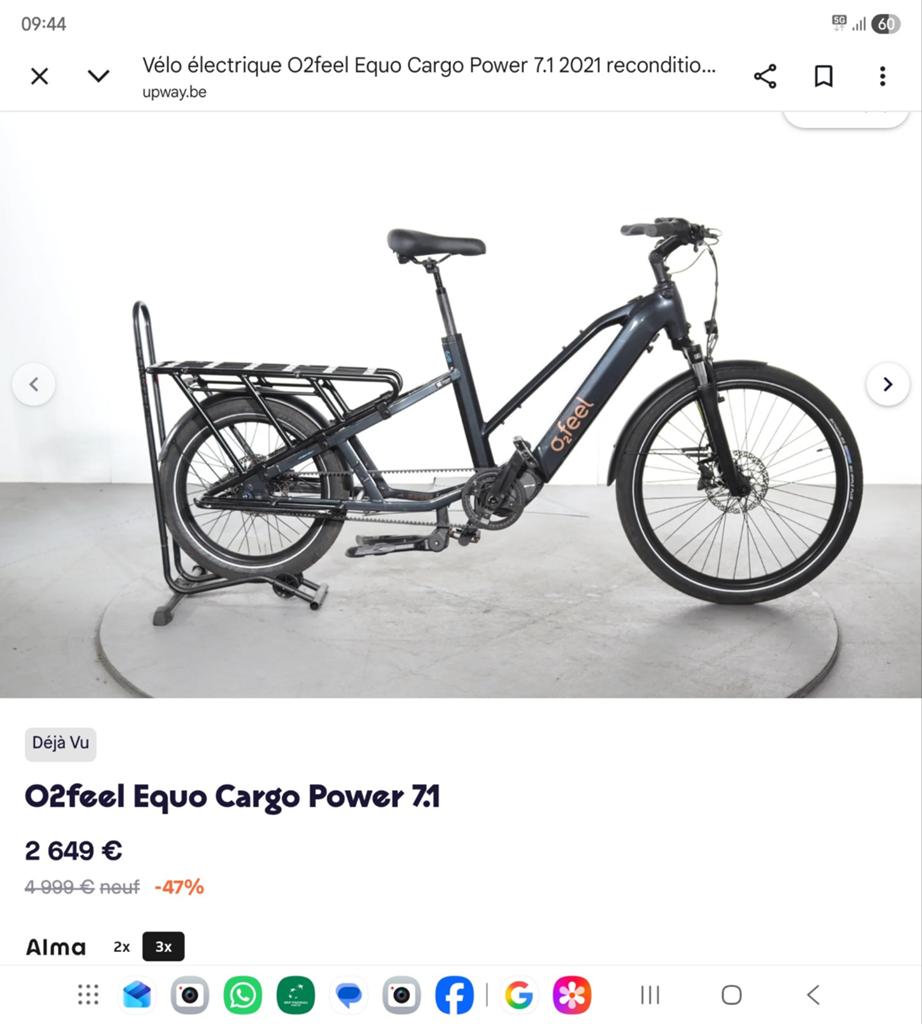O2feel Equo Cargo Power 7.1, Fietsen en Brommers, Elektrische fietsen