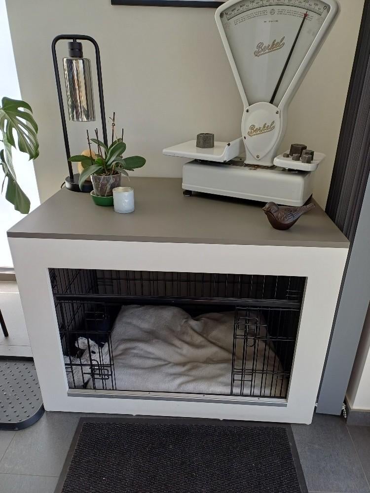 Hondenbench + meubel, Dieren en Toebehoren, Ophalen, Zo goed als nieuw