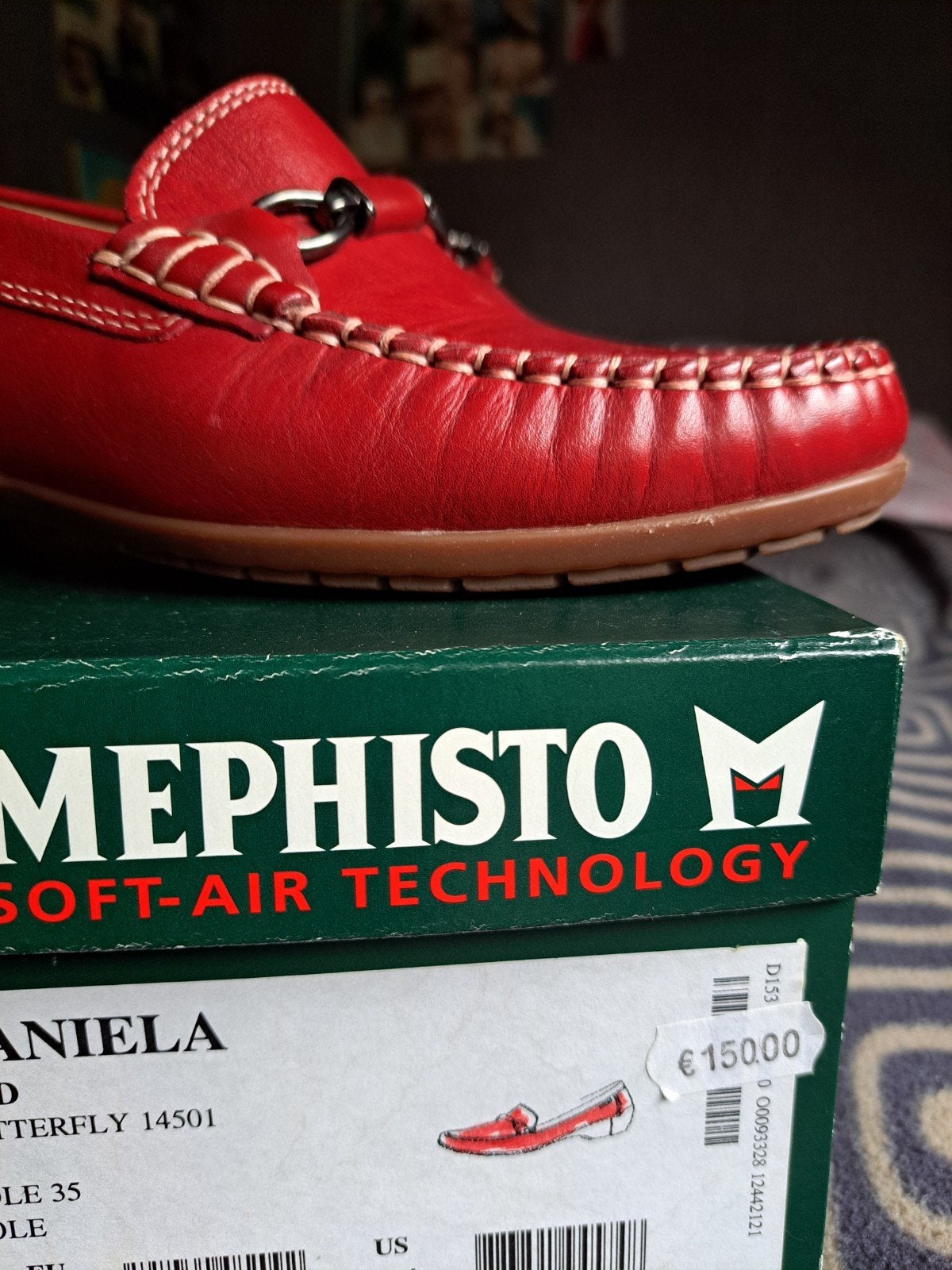 nieuwe rode schoenen Mephisto., Ophalen