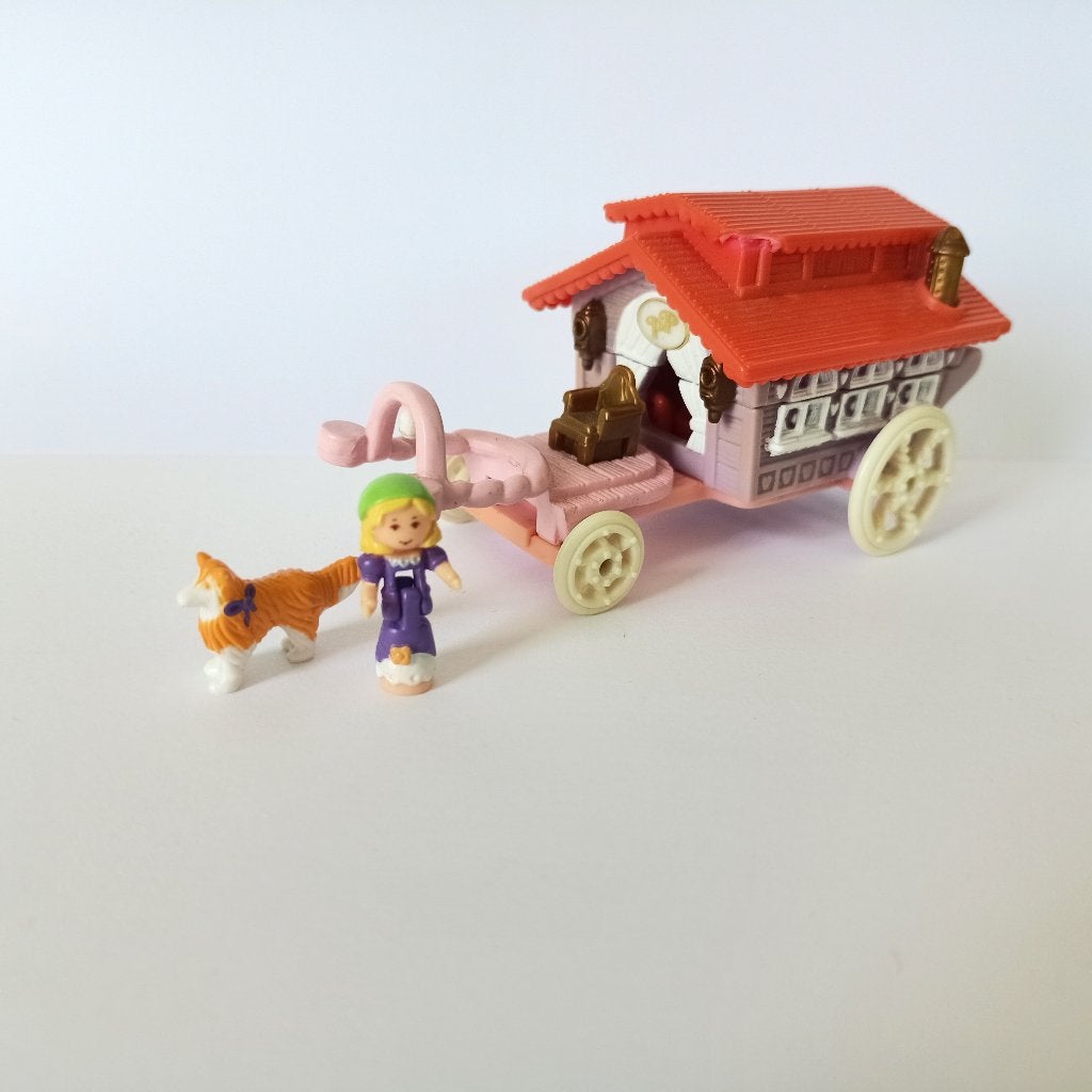 vintage Polly Pocket Wagon Circus en route 1995 Bluebird, Collections, Enlèvement ou Envoi, Utilisé