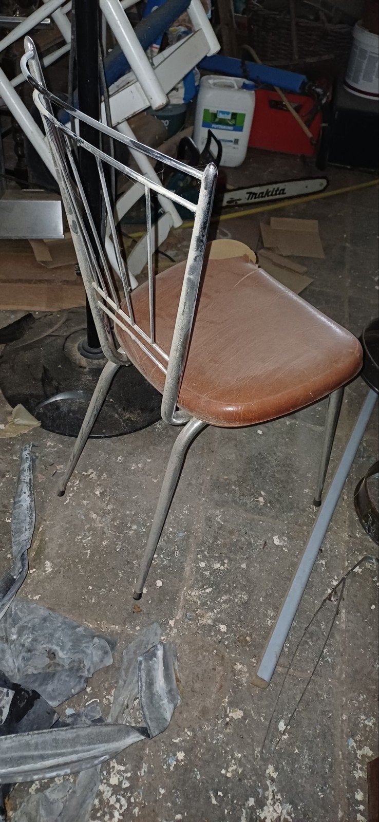 retro 6 stoelen metaal, Enlèvement