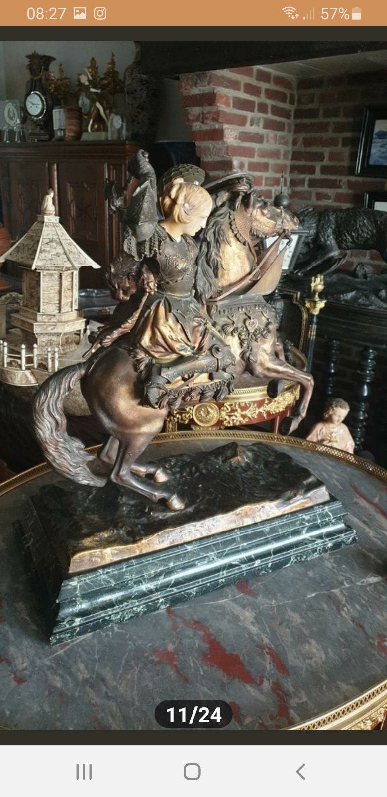 voulait des statues anciennes en bronze ou en marbre, Antiquités & Art, Enlèvement