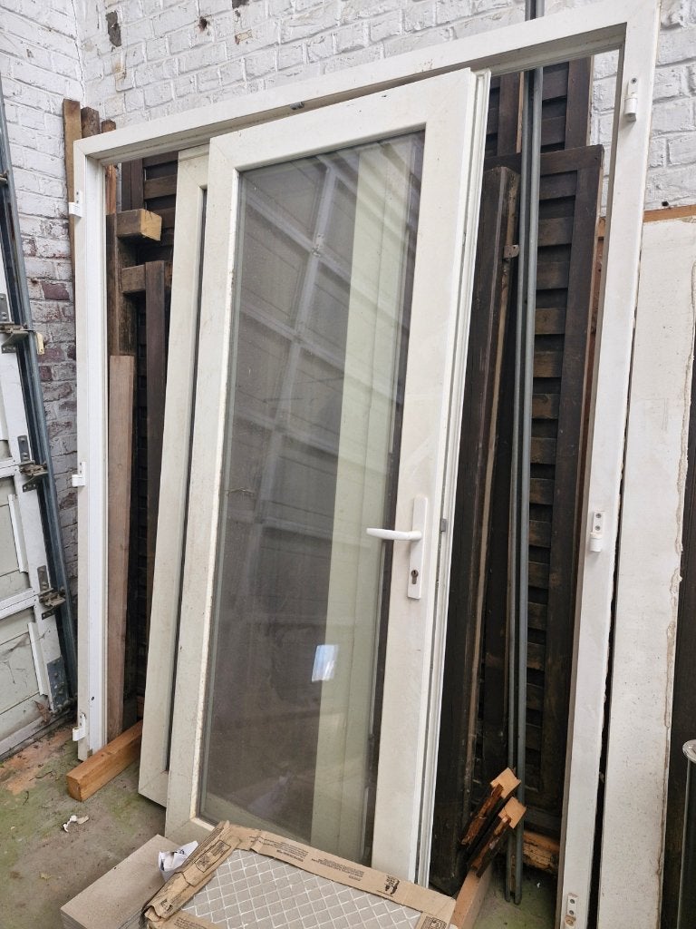 Double porte en PVC, Bricolage & Construction, Châssis de fenêtre, Comme neuf, Synthétique, Enlèvement