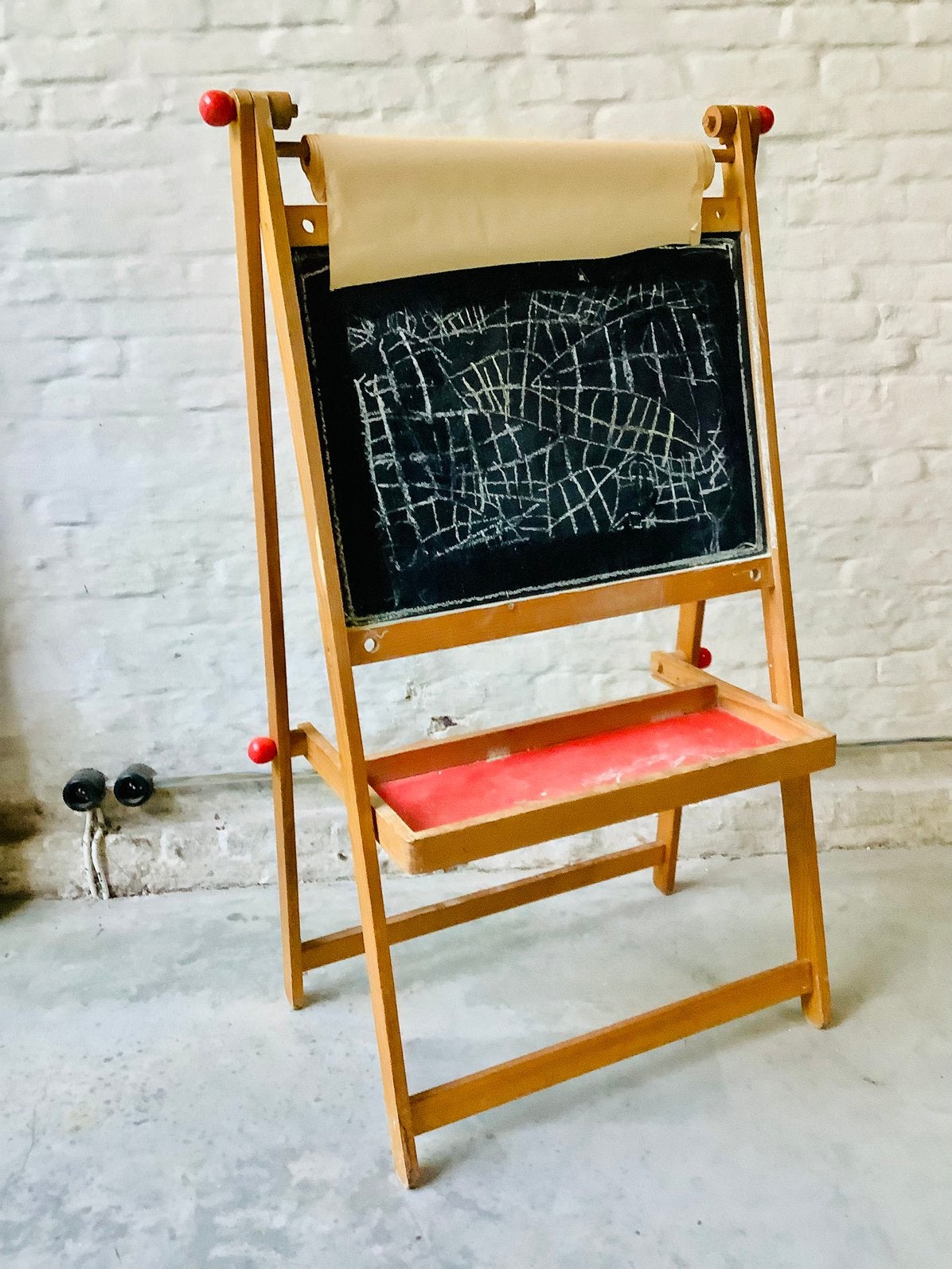 Vintage kinder krijtbord, Ophalen, Zo goed als nieuw, Krijtbord