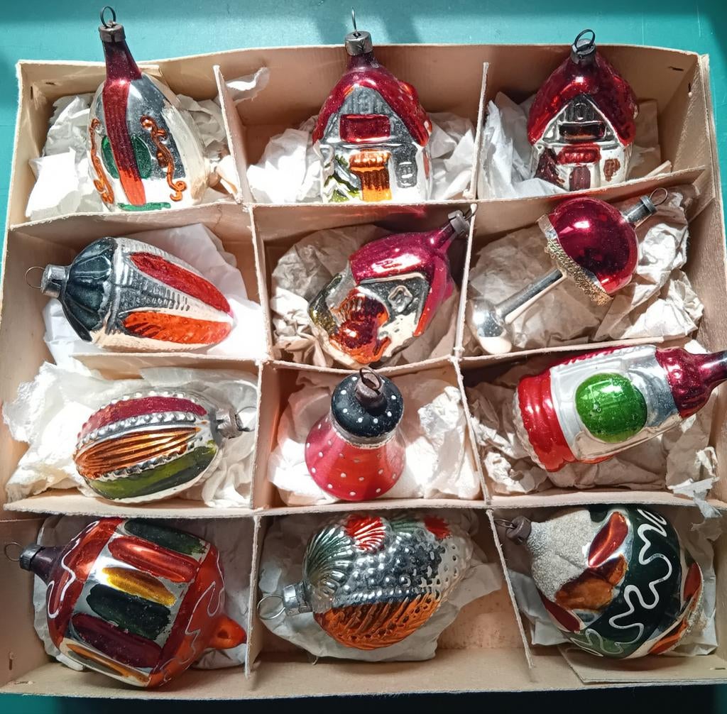 Vintage kerstballen, Divers, Noël, Enlèvement ou Envoi