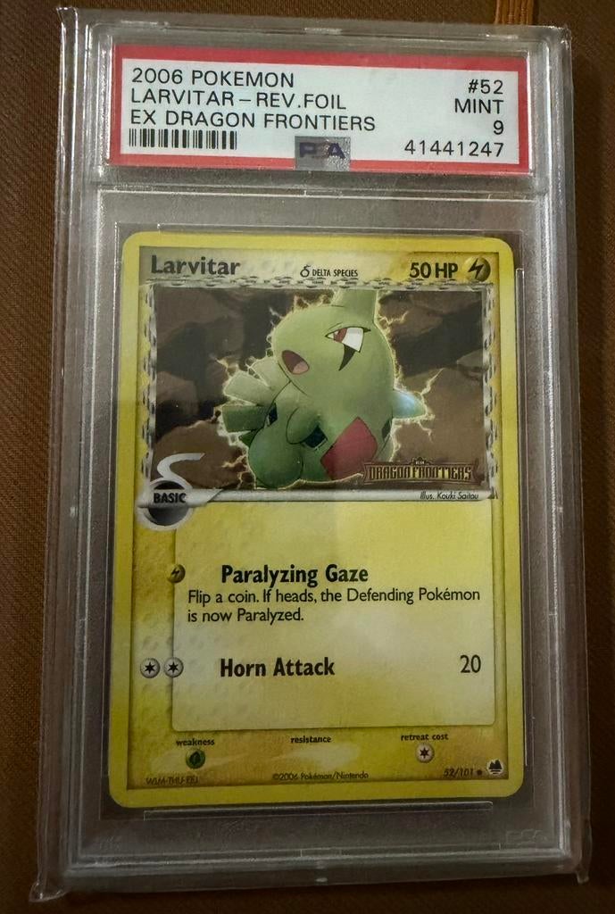 Pokemon kaart PSA 9 Larvitar Origineel!, Enlèvement, Comme neuf