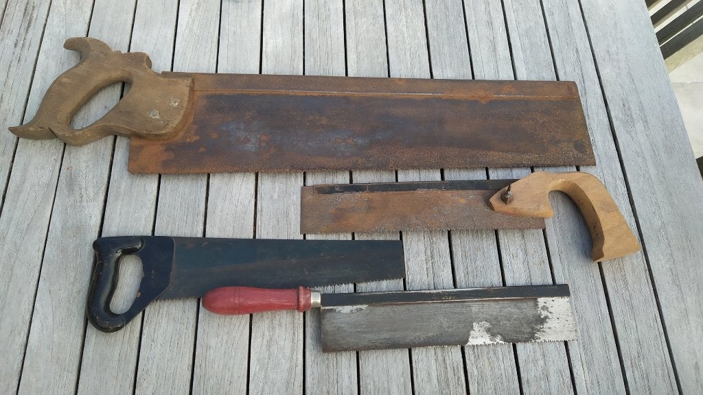 Anciennnes scies à main - 3€/pièce, Enlèvement