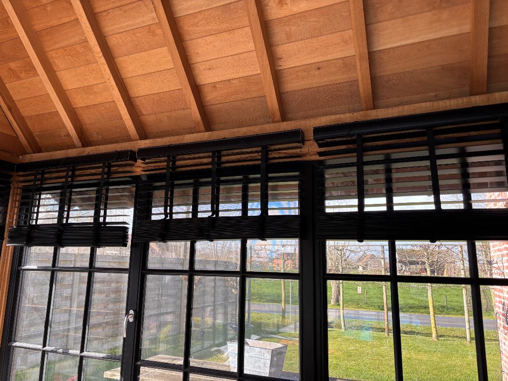 Houten lamellen, Huis en Inrichting, Ophalen, Gebruikt, Zwart