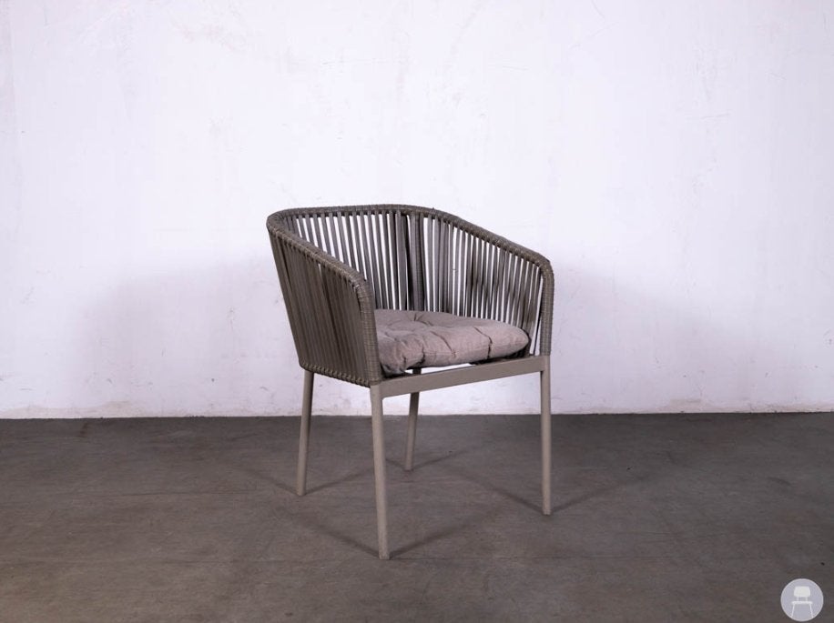 Terrasstoel Margo taupe met kussen (47 stuks), Jardin & Terrasse, Chaises de jardin, Enlèvement ou Envoi, Utilisé, Synthétique