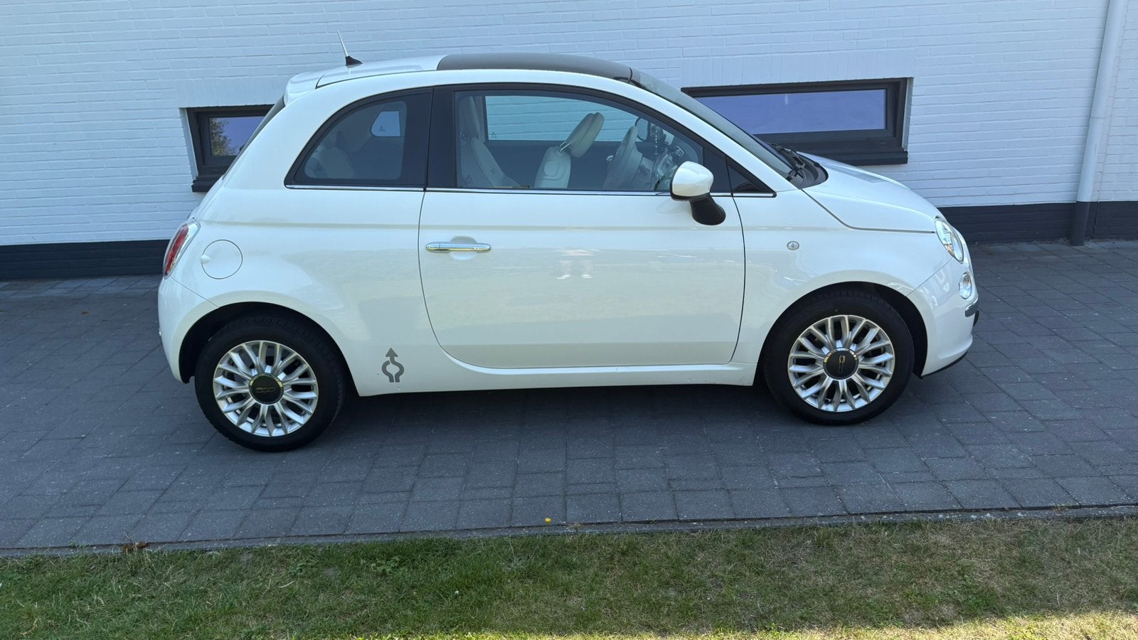 Goed onderhouden fiat 500 met maar 39000km, Achat, Beige, Automatique, Particulier