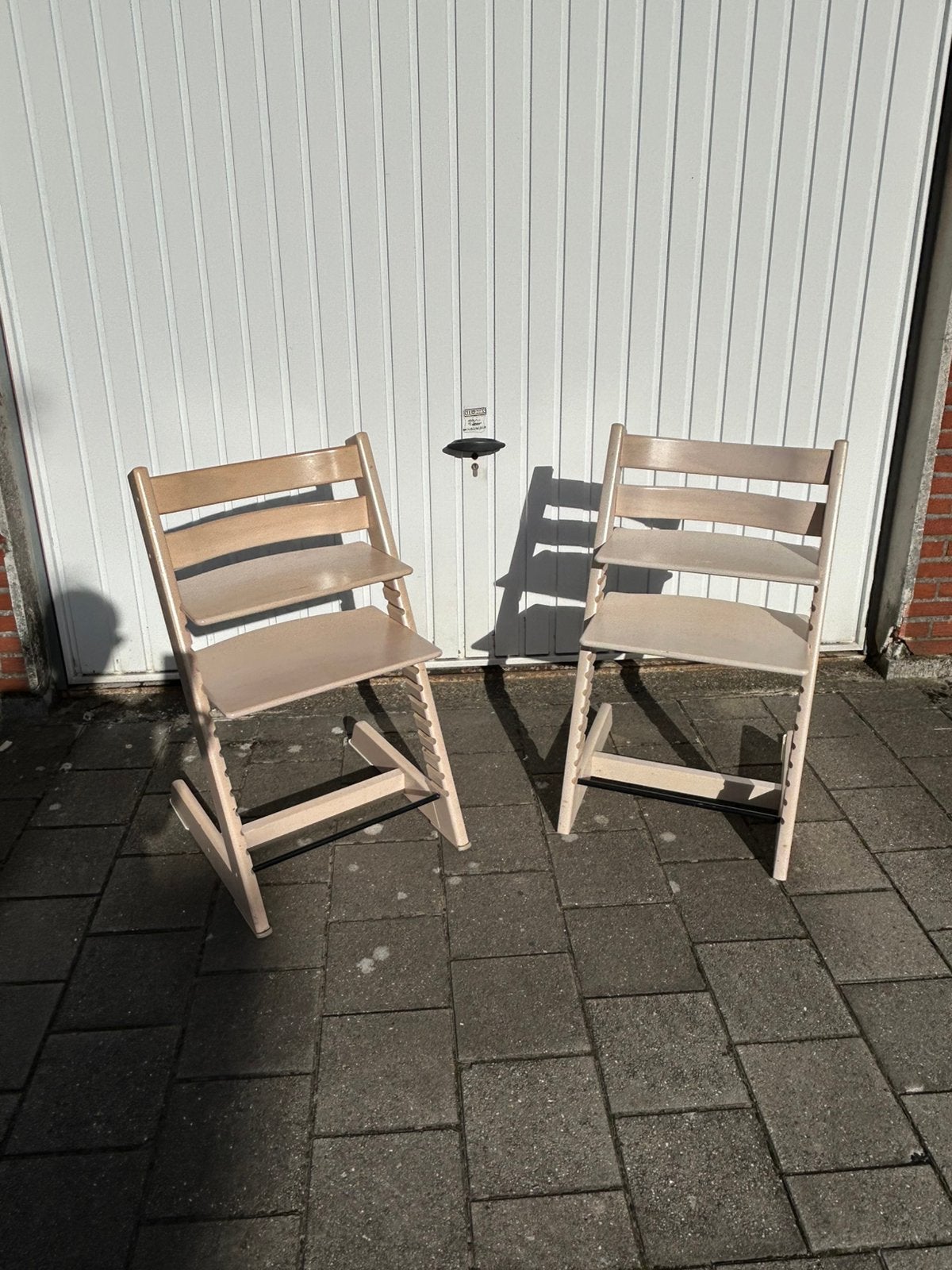2 stokke tripptrapp stoelen white wash, Kinderen en Baby's, Ophalen, Gebruikt, Meegroeistoel