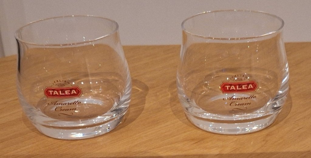 Set van 2 Talea Amaretto Cream (tumbler) glazen, Verzamelen, Ophalen of Verzenden, Zo goed als nieuw, Overige typen