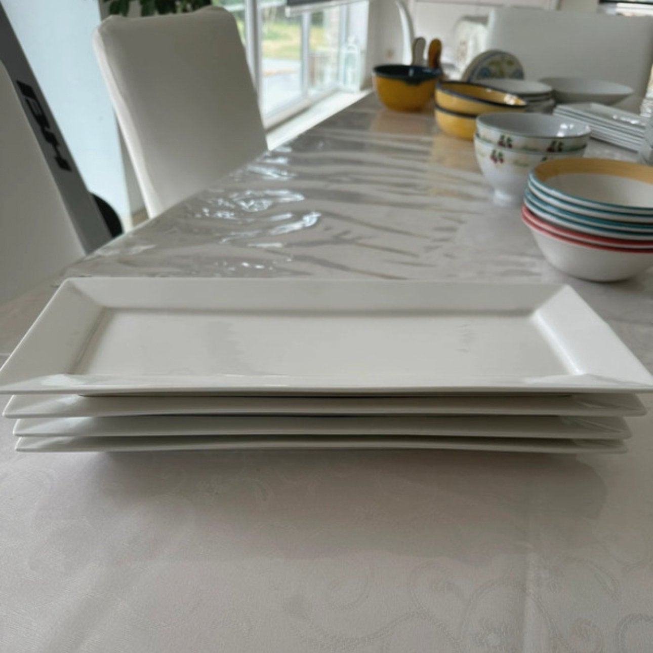 Lot de 4 assiettes de présentation 36/15 cm, Ophalen, Zo goed als nieuw