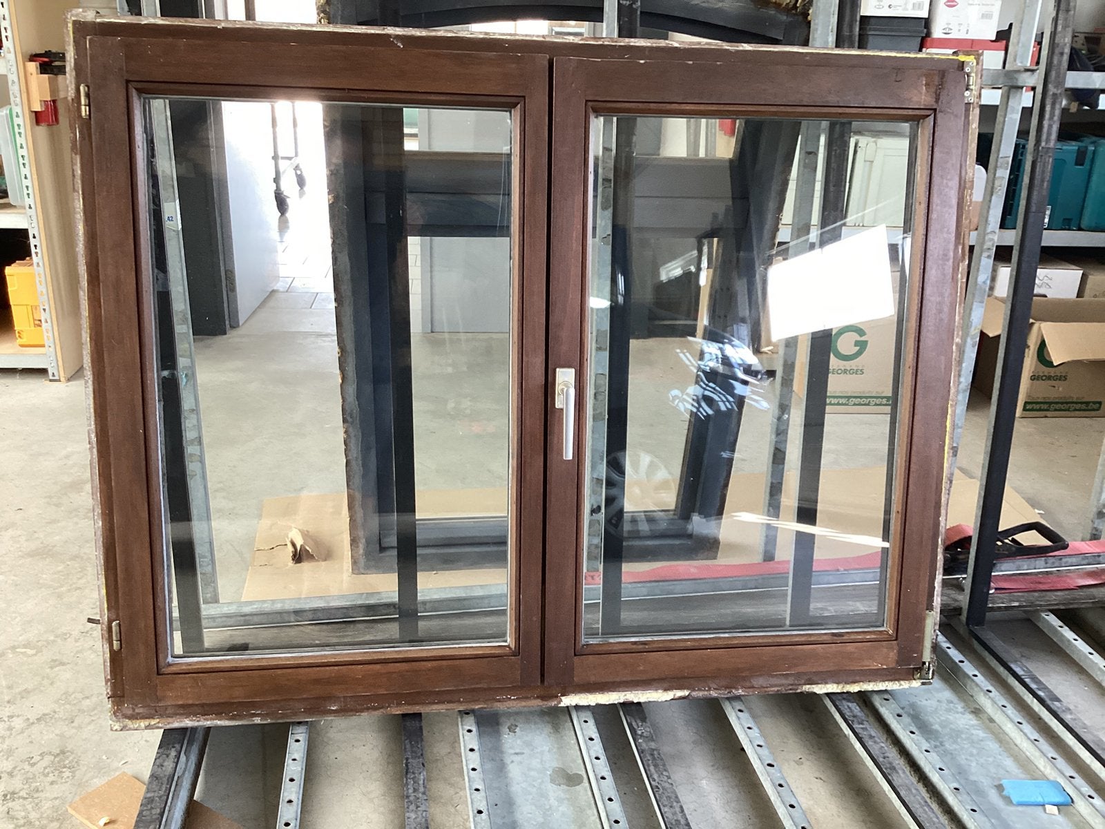 Châssis double vitrage oscillant battant 147/112, Bricolage & Construction, Vitres, Châssis & Fenêtres, Enlèvement ou Envoi, Comme neuf