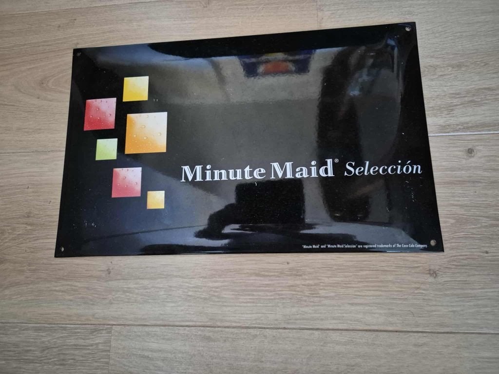 Emaille bord Minute maid, Ophalen of Verzenden