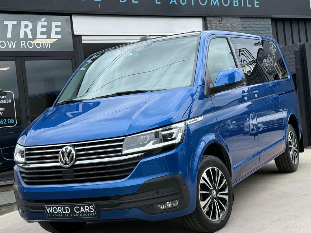 Volkswagen T6.1 Caravelle 2.0 TDi DSG 150CV TVAC*BTWIN 5PLAC, Autos, Cuir, Achat, Entreprise, Noir