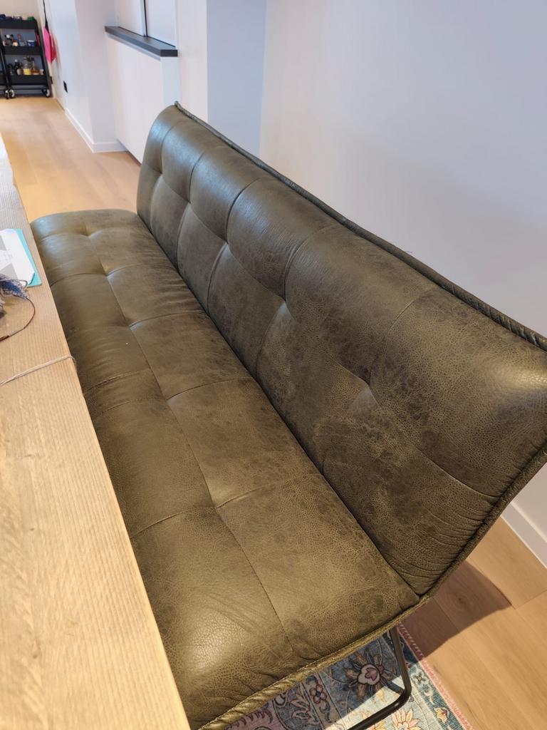 Banc de table à manger vert 188 cm, Enlèvement, Comme neuf, Cuir
