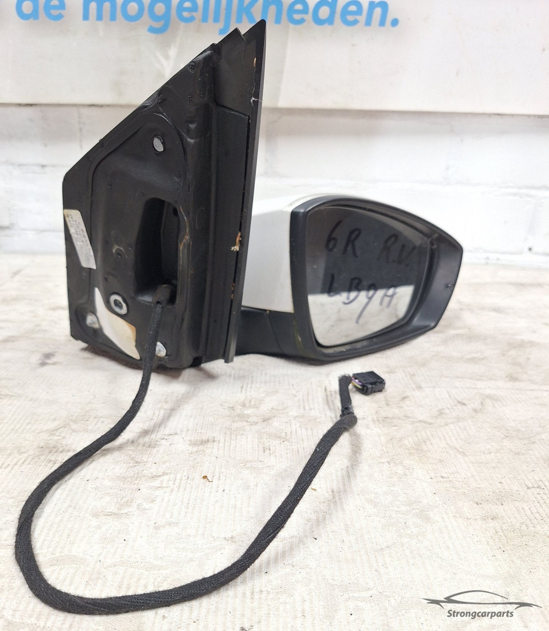 Spiegel VW Polo 6R 6C rechts elektrisch compleet kleur LB9A, Gebruikt, -, Volkswagen, -