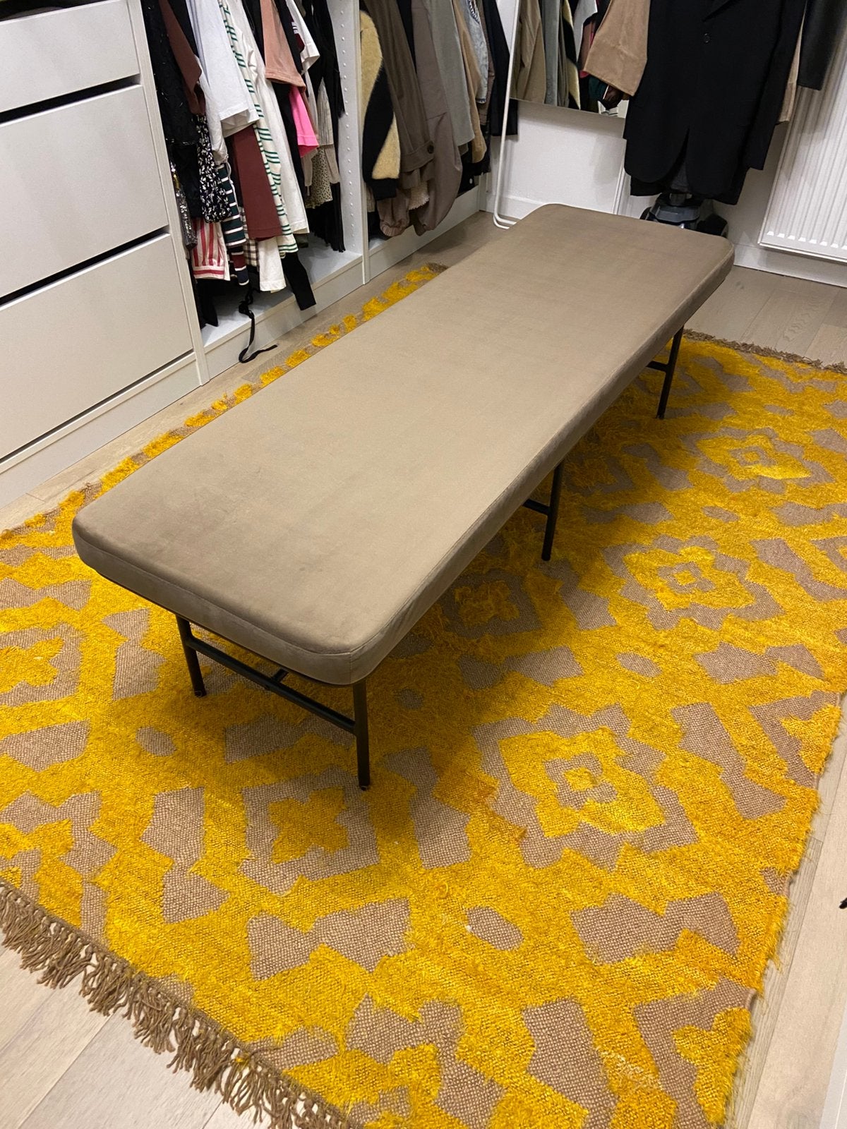 Zitbankje fluweel House Doctor, Huis en Inrichting, Ophalen, Zo goed als nieuw, 160 cm
