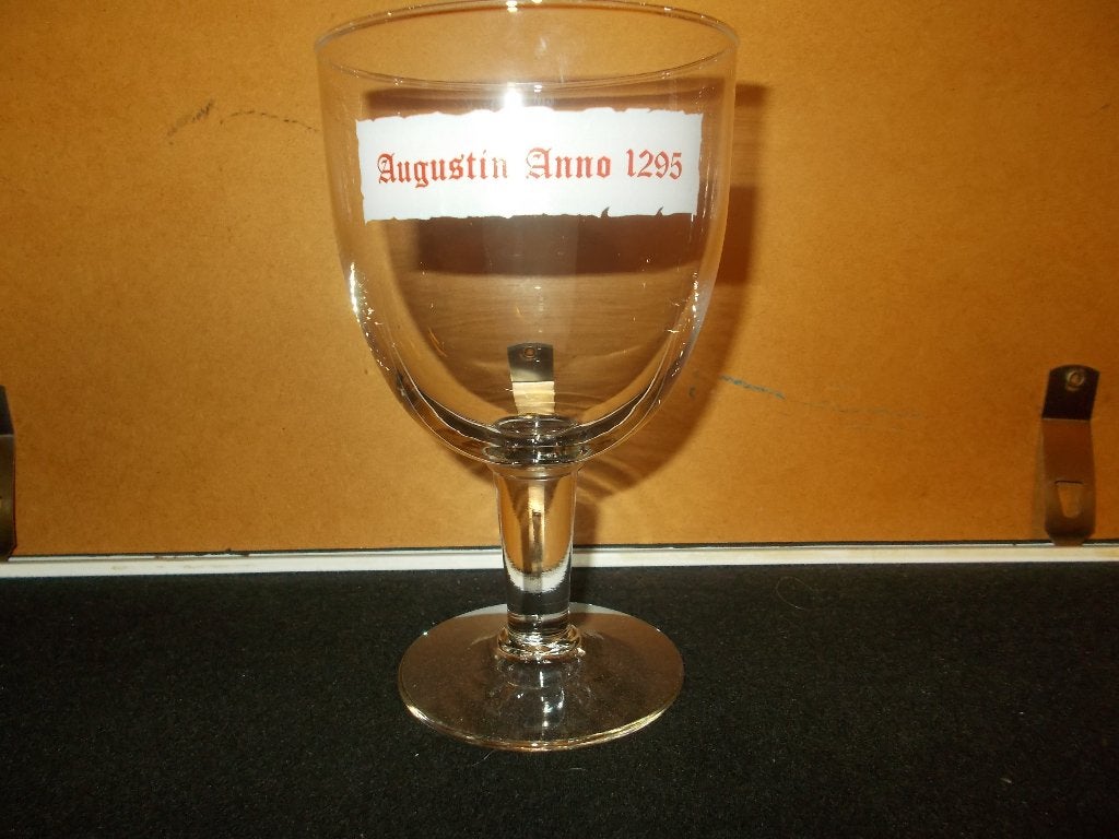AUGUSTIN Anno 1295 - vieux calice en verre - 1982 - BIOS, Collections, Enlèvement, Utilisé, Verre ou Verres, Autres marques