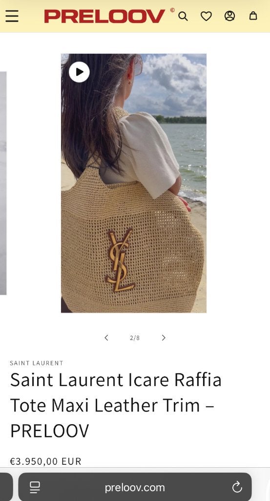 YSL Saint Lauren Icare Raffia tote bag Shopper, Handtassen en Accessoires, Tassen | Damestassen, Ophalen of Verzenden, Nieuw, Shopper