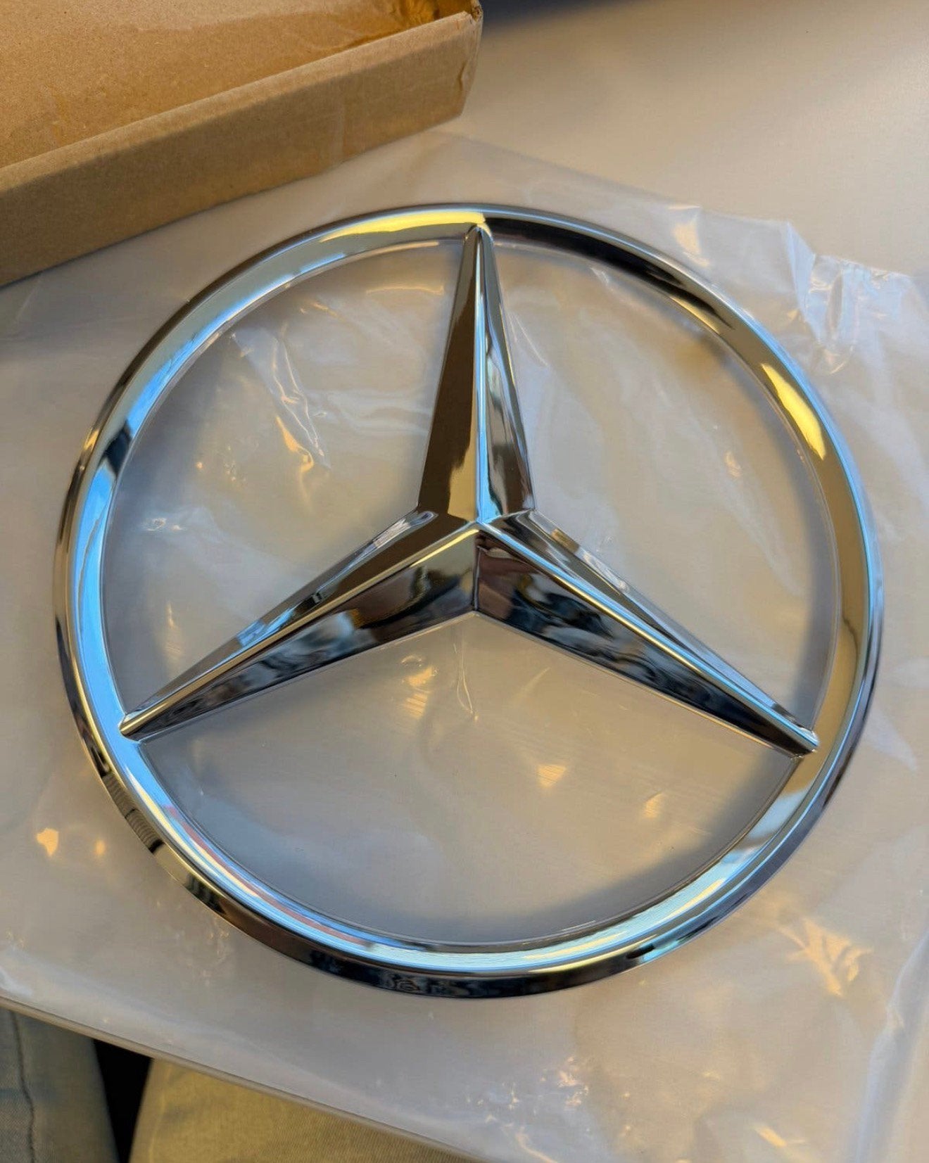 Emblème du logo Mercedes Grill Star 18,5cm L205 L212 CLA GLA, Enlèvement ou Envoi, Neuf, Mercedes-Benz