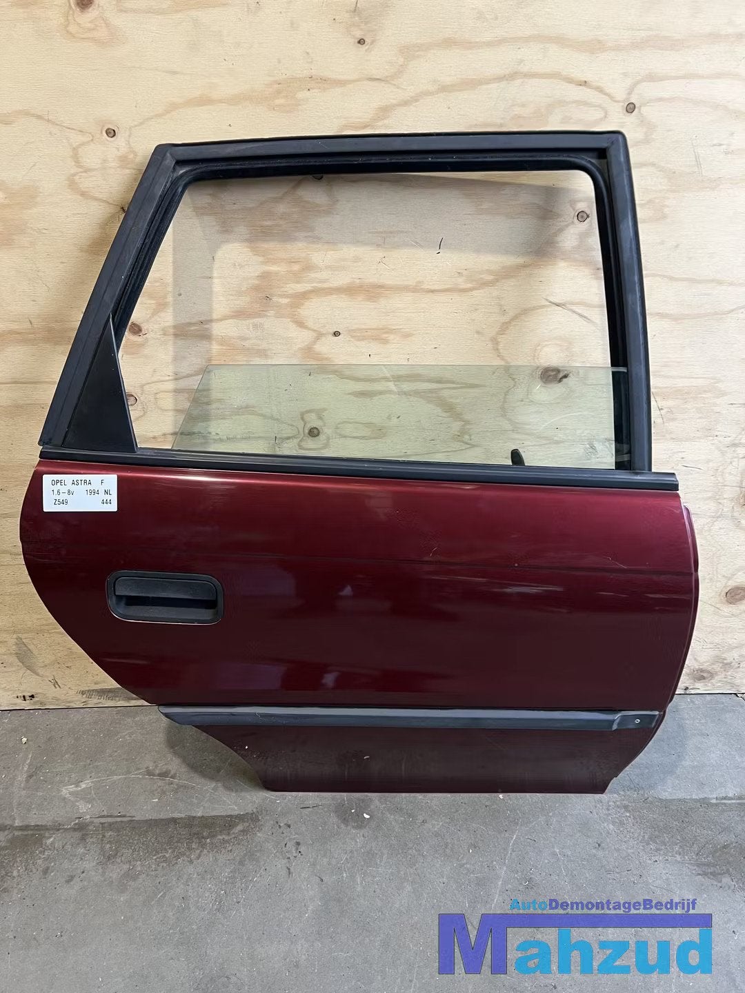 OPEL ASTRA F Rood Z549 rechts achter deur hatchback 1991-199, Opel Automobile GmbH, Porte, Arrière, Opel