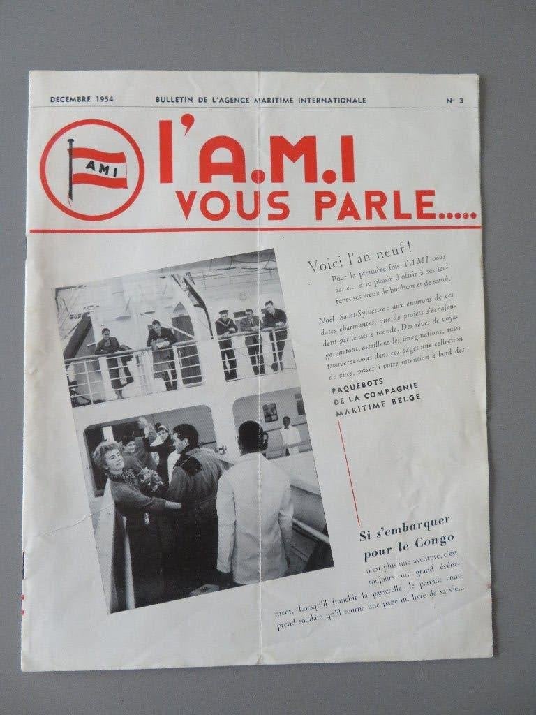 Boekje scheepvaart AMI Agence Maritime Int. oa Kongo ..., Enlèvement ou Envoi, Comme neuf, Bateau à moteur, Livre ou Revue