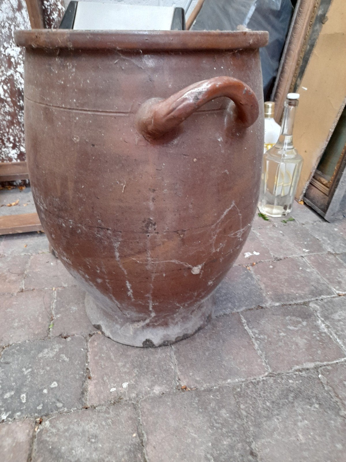 Poterie, pot de fleurs, très bon état, Jardin & Terrasse, Rond, Pierre, 30 à 60 cm, Enlèvement