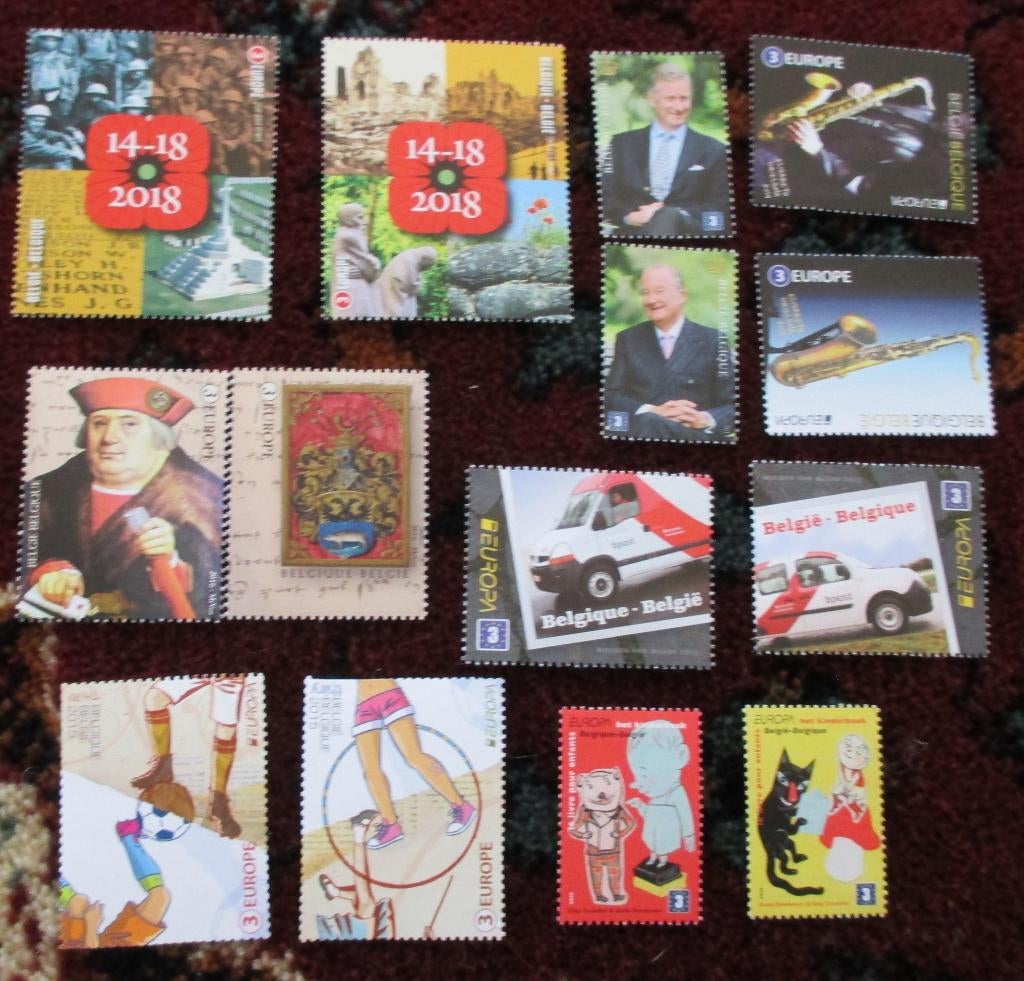 14 postzegels nummer 3 voor europese verzendingen, Postzegels en Munten, Frankeerzegel, Ophalen of Verzenden, Zonder stempel, Postfris