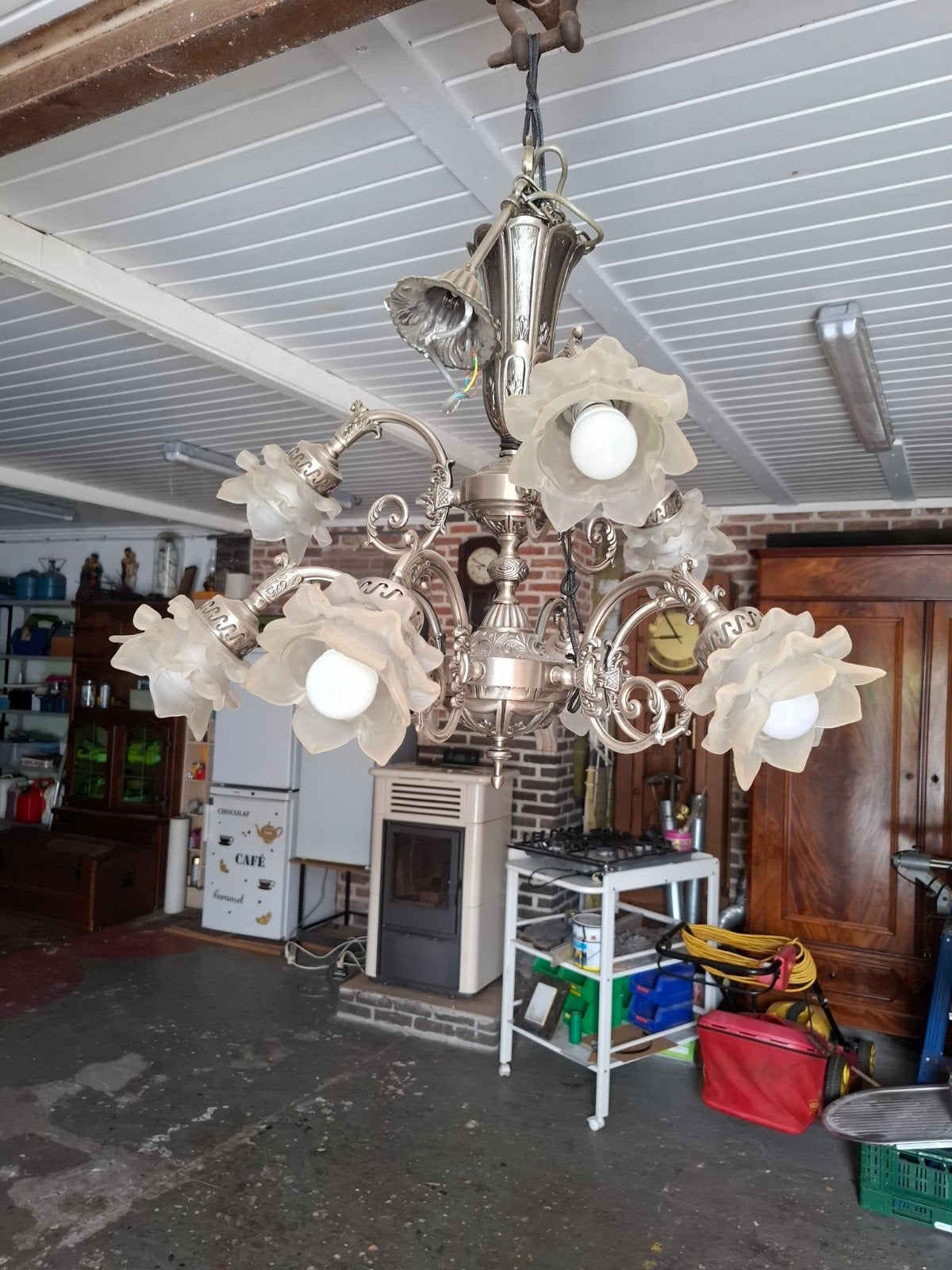 tinne luster en kristall 120 euro stuke, Antiek en Kunst, Ophalen