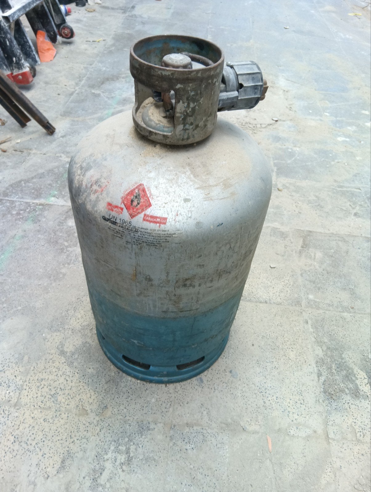 gasfles, Ophalen