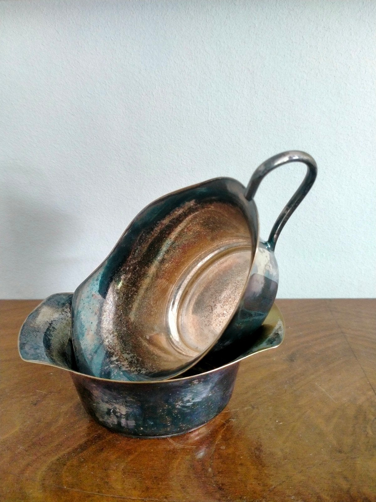 verzilverd melkkannetje en suikerpotje, Antiquités & Art, Antiquités | Argent & Or, Enlèvement