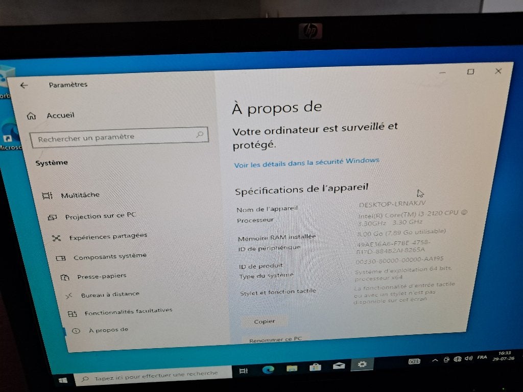 Ordinateur complet HP, Informatique & Logiciels, HDD, 8 GB, Reconditionné, Avec moniteur