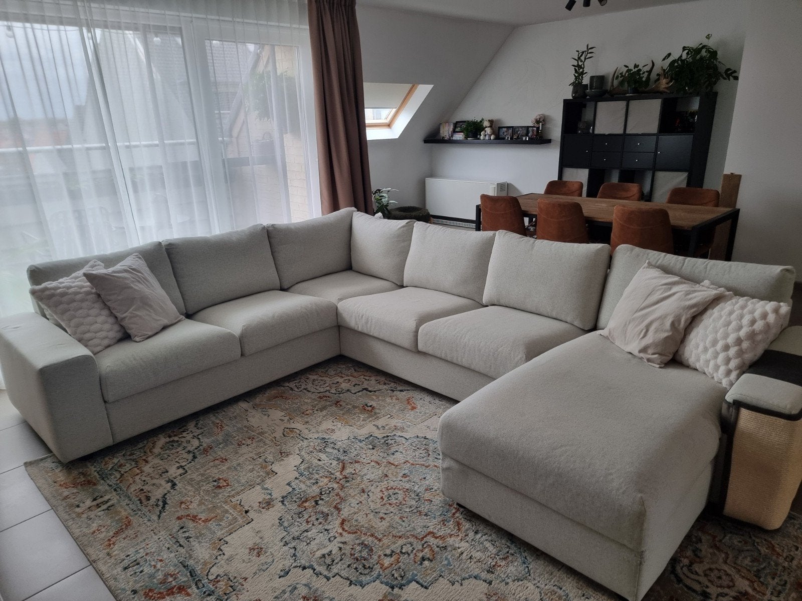 Grote 5-zits hoekzetel met chaise longue / Vimle serie, Ophalen
