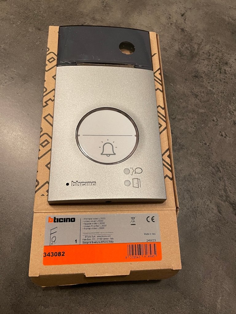 Bticino Linea 3000 Video Aluminium (343082) (frontpaneel), Electroménager, Enlèvement, Neuf