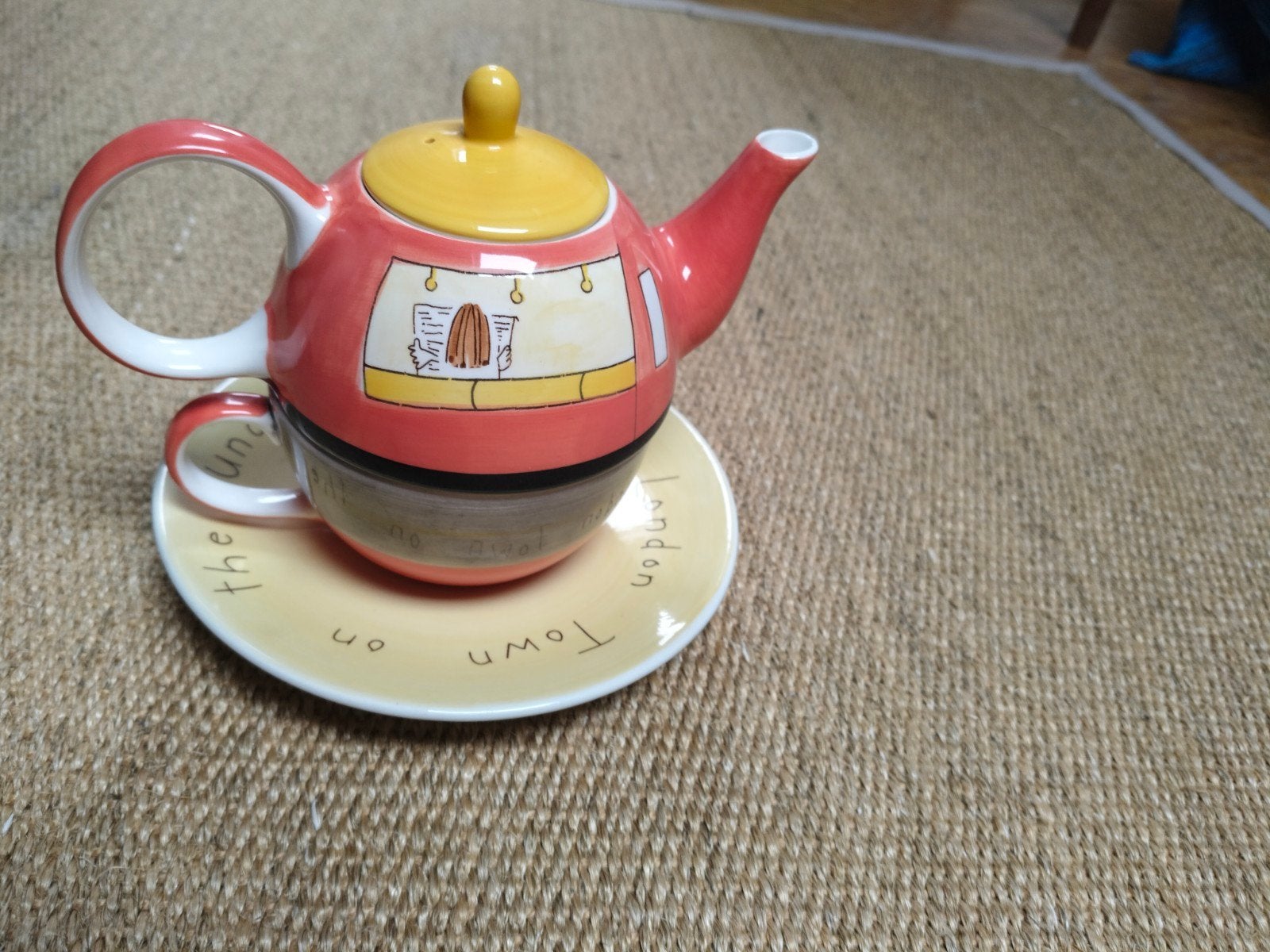 Whittard Solitaire Theepot Kopje en Schotelset „Tea for One”, Huis en Inrichting, Ophalen, Vintage, Theepot