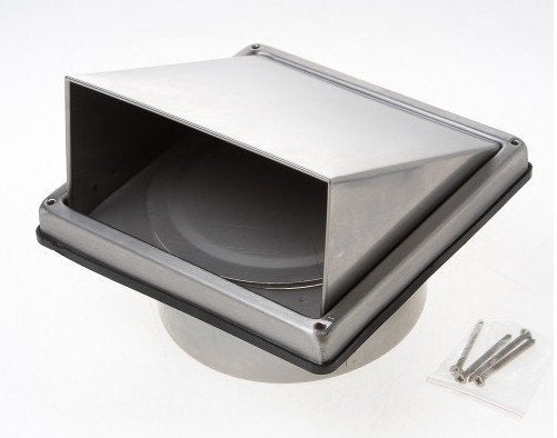 RVS Gevelkap Muurrooster, Doe-het-zelf en Bouw, Ophalen of Verzenden, Nieuw, Ventilator en Afzuiger