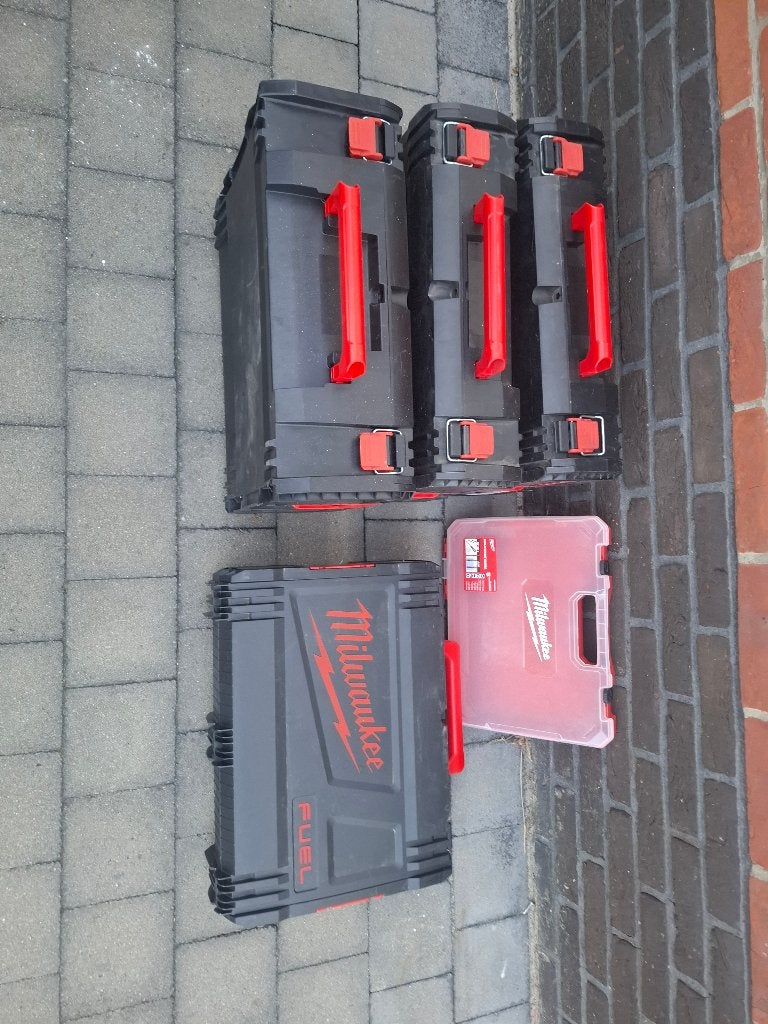 5 x valises Milwaukee vides - usagées, Bricolage & Construction, Enlèvement ou Envoi, Utilisé